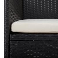 vidaXL Sillas de comedor de jardín 2 unidades ratán sintético negro - details 5
