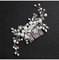 Miallo Adorno De Boda Moda Hecho a Mano Con Cristales Y Perlas Peine Para Cabello Clip Joyería De Novia Accesorios Para El Cabello Ornamentos De La Cabeza - details 3