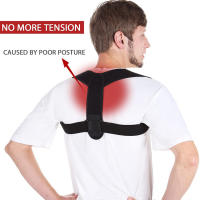 Corrector de posture para helbres y Mujeres: cómodo soporte para la Superior de la espalda, soporte ajustable para enderezar la espalda, Hambros, Cuello y espalda - details 2