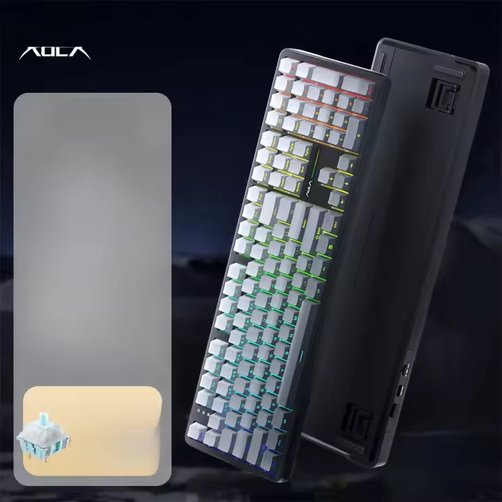 Teclado Mecánico De Juego AULA F108 100% Layout Tasa De Encuesta 1K Switch Lineal Hot Swappable Con Software De Macro - 1