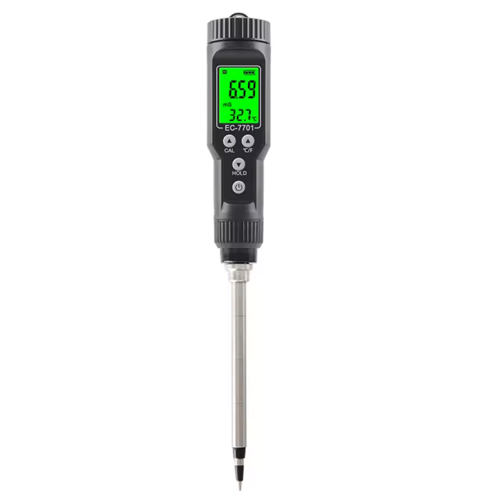Medidor De Humedad Y Temperatura Del Suelo EC-7701 LCD Digital Resistente Al Agua Con Pantalla Retroiluminada Y Probar Desmontable - 1