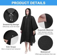 Chubasqueros Impermeable, Poncho de Lluvia Impermeable, Paquete Poncho de Lluvia Reutilizable con Capucha, Claro y Impermeable Poncho, para Viajes y Exterior, para Hombre Mujer - details 1