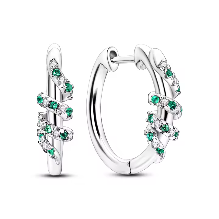 Pendientes de aro de plata 925 con pavé brillante, aretes en forma de U de CZ, joyería fina de lujo para compromiso y boda - 1