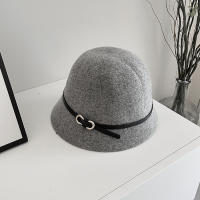 Gorro De Pescar De Lana Unisex Para Otoño E Invierno Con Cinturón Gorro De Cuenco Caliente Para Mujer Casqui De Moda Regalo - details 5