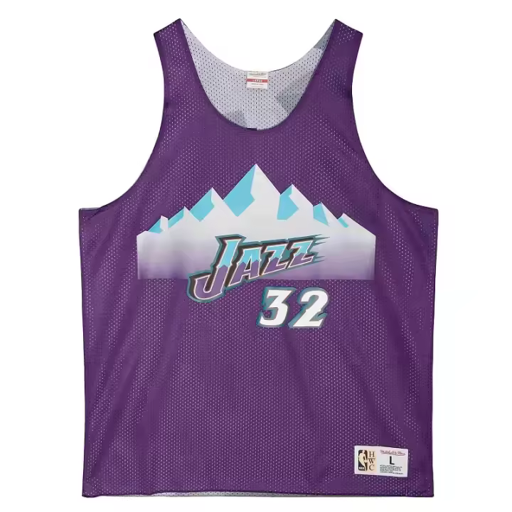 CAMISETA KARL MALONE REVERSIBLE UTAH JAZZ MESH TANK - 1