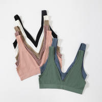 Sujetador Deportivo Para Mujer Con V-Neck Profundo Y Almohadillas Grande De Estilo Francés Cross Border Yoga Sin Costuras En La Espalda No Deja Marcas - details 10