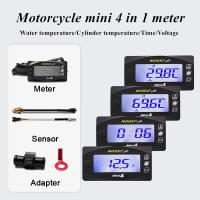 Medidor De Temperatura Doble MINI 4 Para Motocicleta CB500X NMAX125 XMAX250 300 Digital LED Medidor De Voltaje Tiempo De Cabeza De Cilindro Y Temperatura Del Agua - details 0