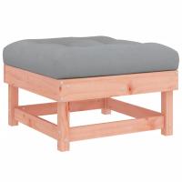 vidaXL Taburete de jardín con cojín madera maciza de pino Pino natural, Pino blanco, Pino gris Conjunto Terraza Muebles Jardín Exterior Juego de Muebles de jardín Mueble Jardín Exterior Muebles de Salon Exterior - details 4
