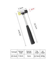 Martillo De Goma Doble Cara Tamaño Multifuncional Para Vidrio Y Ventanas Maza De Nylon Cabeza De Goma Para Trabajos De Carpintería - details 4