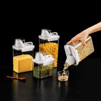 Contenedor De Almacenamiento Airtight Para Detergente De Lavandería 2300ml Con Tapa Caja De Polvo De Detergente Sellado Etiquetas Incluidas Para Alimentos Y Químicos - details 9