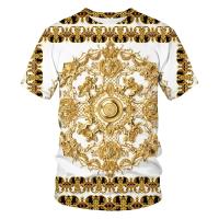 Camiseta De Hombre Estilo Barroco Lujo 3D Cuello Redondo Manga Corta Suelta Sobredimensionada 6XL Moda Casual Para Todas Las Estaciones - details 6