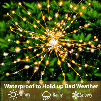 Luz Solar De Fuegos Artificiales LED Exterior Impermeable Con 8 Modos De Iluminación Decoración Festiva De Estrella DIY Luz Fairy Para Jardín - details 2