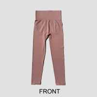 Pantalones De Yoga De Mujer De Cintura Alta Sin Costuras Talla Elástica Leggings Deportivos Para Gimnasio Y Correr En Color Sólido - details 24