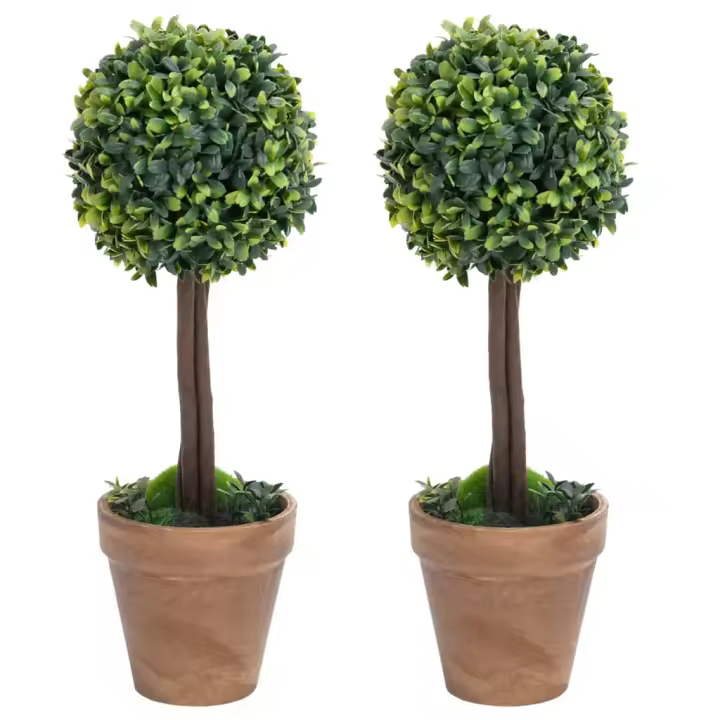 Plantas de BOJ artificial 2 UDS Bola Maceta Green Shape 56 cm - 1