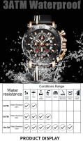 Reloj De Pulsera Militar LIGE 2024 Para Hombre Nuevo Deportivo De Lujo Con Correa De Silicona Resistente Al Agua Y Shock Reloj Cuarzo De Gran Diámetro - details 14