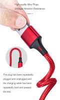 Cable De Carga Rápida 3 En 1 2.4A Braided One Drag Three USB-A Para Apple Android Type-C/USB-C Negro Plata Rojo Azul Dorado 1.2m - details 11