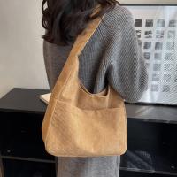 Bolso De Hombro Para Mujer En Tela De Corduroy Sólido 2023 Bolso De Mano Diseñador Casual Bolso Armpit Trend Para Mujer - details 2