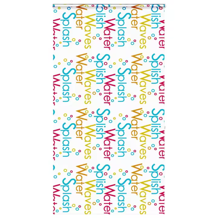 vidaXL Estor enrollable para ducha con casete 130x240 cm tela ancho en color Gris claro/Adorno/Blanco y más | protección solar decorativa para ventanas hogar oficina dormitorio fácil de instalar - 1