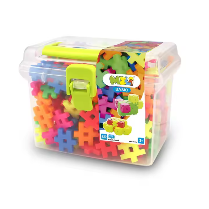 Construcción Meli Basic neón 250 piezas travel box - 1