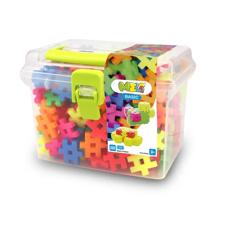 Construcción Meli Basic neón 250 piezas travel box - 1