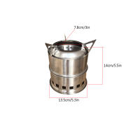 Estufa De Camping De Acero Inoxidable Portátil Con Madera Desmontable Estufa De Alcohol Para Cocinar Al Aire Libre Picnics BBQ Viajes - details 4