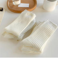 Calcetines Blancos Para Mujer Estilo Preppy Con Rayas Sencillos Y Comodidad Algodón Poliéster Spandex Casual Color Sólido - details 9