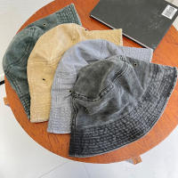 Gorro De Pescador De Leno Estilo Coreano Color Sólido Retro Lavado Sombrero De Vaquero Para Hombres Y Mujeres Con Pico Ancho Protección Solar Casual - details 2