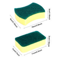 20pcs Esponjas De Limpieza Para Cocina Doble Cara Resistente Para Lavar Platos Y Ollas Esponja Potente Para Limpieza Eco-amigable - details 0