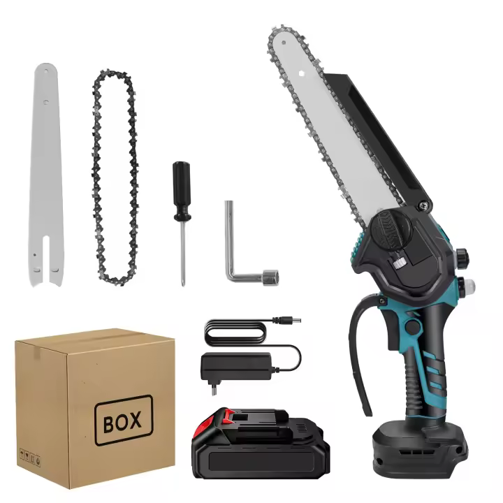 Motosierra eléctrica sin escobillas para carpintería, herramientas de corte de jardín para batería Makita de 18V, 8 pulgadas,sierra de madera,Mini sierra,Brushless - 1