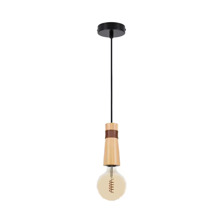 Ledkia Lámpara Colgante Madera Barsella - Diseño Único y Elegante - 1
