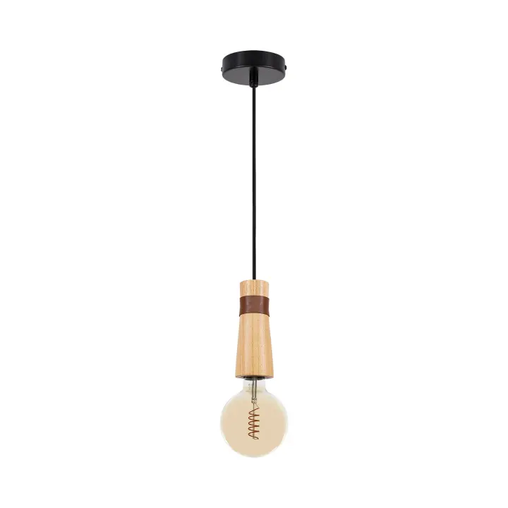 Ledkia Lámpara Colgante Madera Barsella - Diseño Único y Elegante - 1