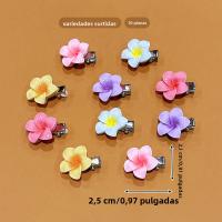 10 Clips Para El Cabello De Colores Variados Florales Accesorios Para El Cabello Para Mujeres Uso Diario Barrettes Plásticas - details 3