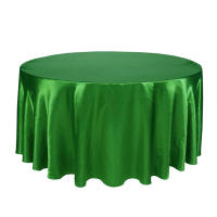 Mantel De Seda Redonda En Color Sólido Con Borde Hemizado Para Bodas Fiestas Restaurante Banquete Decoración De Mesa - details 7