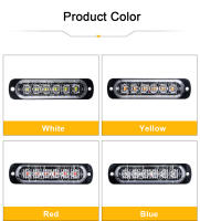 Luz De Advertencia Estroboscópica Para Coche Y Camión 6 LEDs En Blanco Azul Rojo Amarillo Farol De Emergencia Universal 12V 24V - details 13