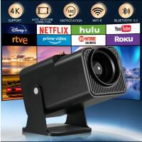 4K Proyector portátil Android 11, Native P 1080, 390ANSI, HY320, invitado, Wifi6, BTpig, cine 1920*1080P. - details 1