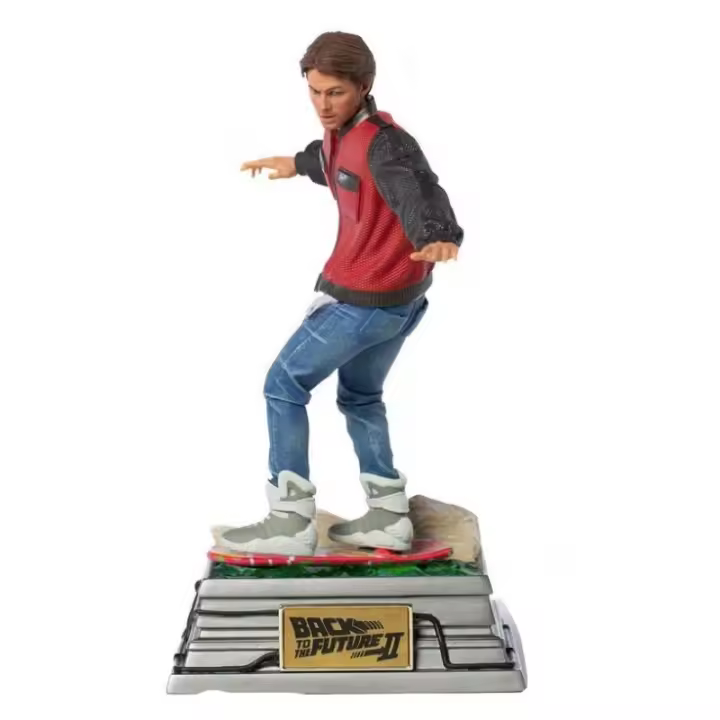 Figura Marty McFly con Aeropatín Back to the Future Regreso al Futuro II Edición Limitada Estatua 22 cms - 1