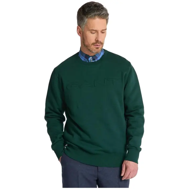 Sudadera Gant Embossed Sweat C-Neck - 1
