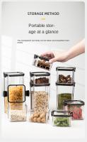 Jars De Almacenamiento Para Cocina Grandes Organizador De Granos Y Condimentos a Prueba De Humedad En Plástico Estilo Japonés - details 7