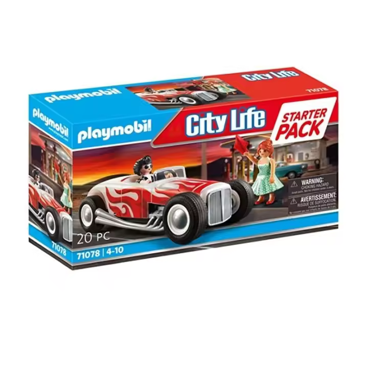 Playmobil 71078 Starter Pack Hot Rod edad a partir de 4 años 23P71078 - 1