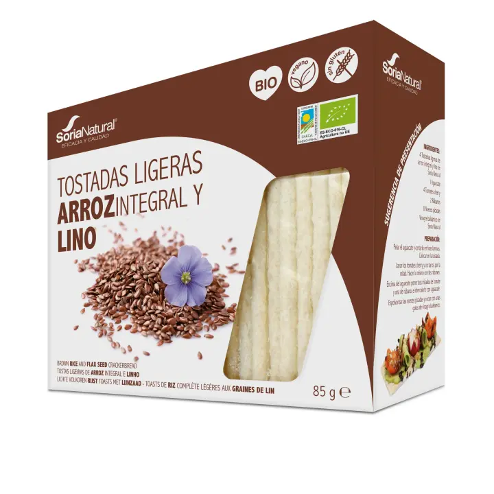 Soria Alimentacion Tostadas Ligeras Arroz Lino - 1