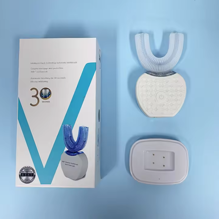 Cepillo De Dientes Ultrasonido Portátil Impermeable Con Cobertura 360° U-shaped Para Cuidado Oral Limpieza Dental Para Niños - 1