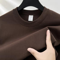 Camiseta De Algodón Puro 100% Para Hombre Manga Corta Verano Moda Casual Color Sólido Cuello Redondo Top Amplio Para Pareja - details 35