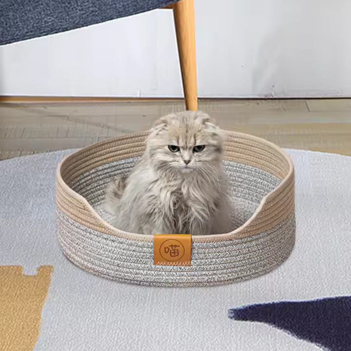 Cama De Gato Tejida Almohadilla De Descanso Para Mascotas Accesorios De Gato Transpirable Duradero Portátil Resistente Al Rasguño Nido De Descanso - 1