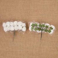 144pcs Encimera De Rosa De Encaje De 2cm PE Para Boda Decoración De Casa Scrapbooking Wreath Regalo De Oso De Peluche Flor Artificial - details 5