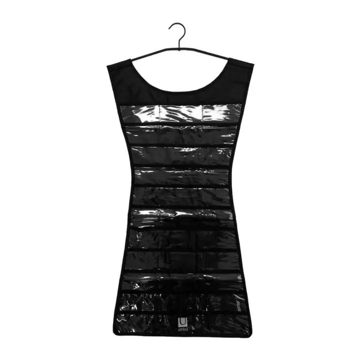 Niucom Vestido organizador de joyería y bisutería funda almacenamiento para joyas y accesorios para armario con percha, organiza pulseras, anillos, pendientes - 1