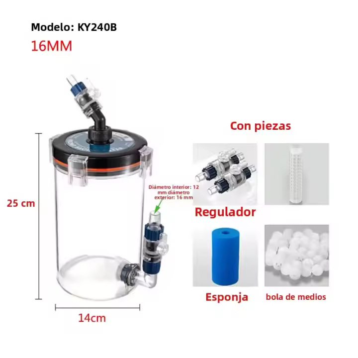 Filtro Externo Para Acuario Silencioso Con Esponja Y Cesta Adecuado Para Tanques De Agua Dulce Y Marina Filtro De Filtración ZHIYANG - 1