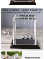 Newton's Cradle De Acero Juguete De Mesa Para Alivio Del Estrés Decoración De Hogar Científico Y Educativo Pendulo De Física - details 3