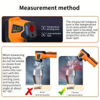 Gancho De Temperatura Infrarroja Para Cocina Y Grill Termómetro Digital Portátil Para Horno De Pizza Y Motor Material Plástico - details 5