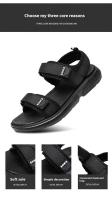 Par De Sandalias Para Hombre Antideslizantes Y Transpirables Para Verano Zapatillas De Playa Negocios Con Suela Blanca Resistente Al Desgaste - details 4