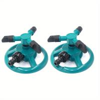 2pcs 360 ° Riegos Automáticos Para Jardín Con Nozzles Ajustables Sistema De Riego Para Césped Material ABS Resistente Al Rusticidad Verde/Azul - details 1